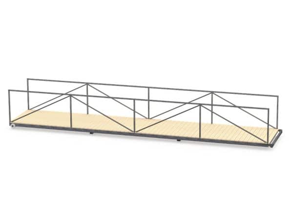 Laiturin Kulkusilta pyörillä 1,5 x 8,0 m