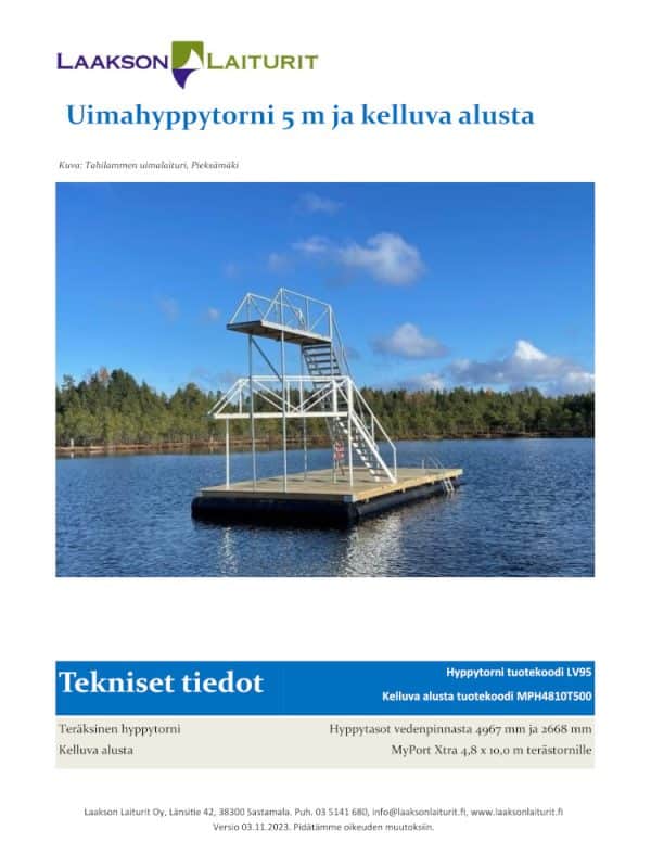 Uimahyppytorni 4,5 metriä - Image 2